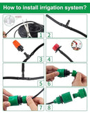 Garden 50Ft Automatic Micro Irrigation System, 1/4" Blank Distribution Plant Watering Irrigation Kit Accessories Include Atomizing Nozzle Mister Dripper for Garden Flower Bed,Patio,Lawn … by GreenHaven Gardens