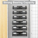 Magnetic Spice Rack for Refrigerator, 6 Pack Magnetic Shelf, Fridge Magnet Organizer with Moveable 12 Hooks, Magnetic Fridge Shelf for Kitchen Organization and Storage (6 Pack) by CozyNest Decor