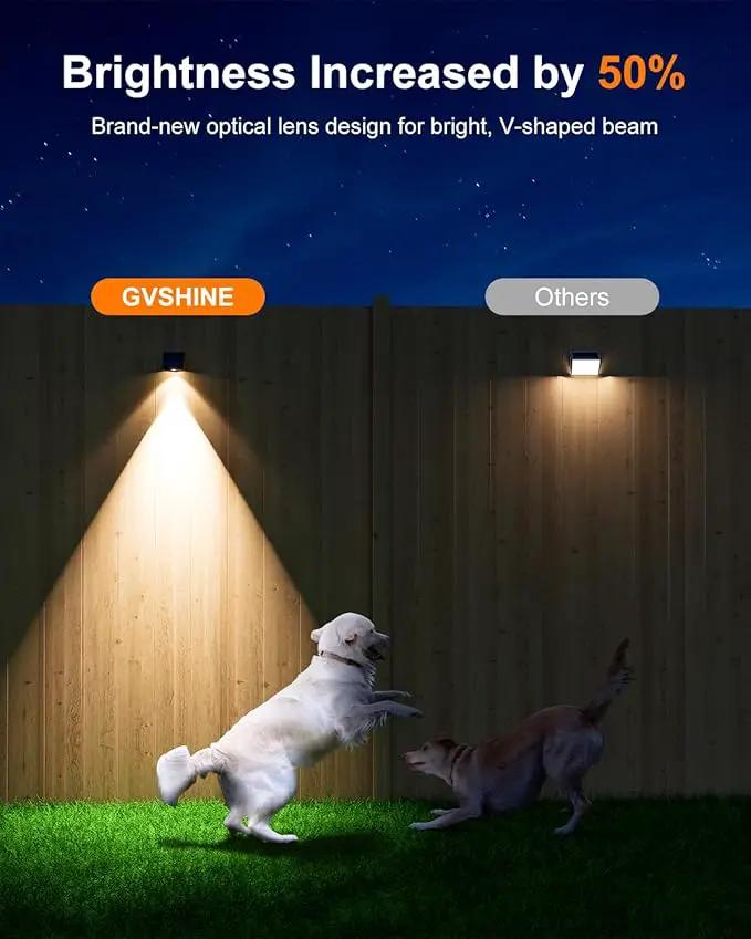 16 Pack Decorative Solar Powered Fence Lights Outdoor Waterproof with Cool White LED Spot Lens, for Outside Wall, Deck, Patio, Yard, Rail, Garage, Pool, Designed for Enhanced Security, Easy Install, photo 2 of 7