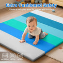 Foam Baby Play Mat: PU Leather Waterproof Kids Playmat - Trifold Floor Mat - Large Play Mat for Playpen Thick Pad Fodable Mattress Soft Toddler Mattress Infant Cushion for Preschool (Modern) by TinyTreasures Baby Boutique