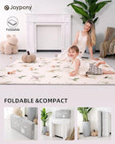 Baby Play Mat 71x79 Inch, 2 in 1 Fabric & XPE Dual-Sided Design Foldable Play Mats for Babies and Toddlers, Waterproof & Anti-Slip Baby Mat for Floor, Portable Baby Foam Crawling Mat with Travel Bag by TinyTreasures Baby Boutique