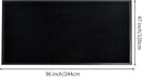 fani Heavy Duty Large Outdoor Indoor Entrance Black Doormat Waterproof Low Profile Entrance Rug Front Door Mat Patio Anti-Skid Rubber Back, 48x96 inch (Jet Black) by GreenHaven Gardens