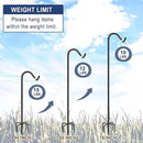 Shepherds Hook for Outdoor Bird Feeders Pole 76 Inch Tall, Adjustable Heavy Duty Garden Hanger Stake Pole with 5 Prong Base, Shiny Black (2 Packs) by GreenHaven Gardens