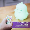 Lumipets Remote Control Silicone Night Light for Kids - Penguin Design with 9 Soft Colors & Sleep Timer - Rechargeable, Battery-Operated Lamp for Bedroom | Baby Nursery, Toddler, Girls, Boys by TinyTreasures Baby Boutique
