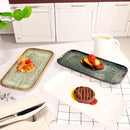 Porcelain Dinner Plates, Serving platters for entertaining, for Fruit, cheese, snack, Bread, cupcake, Salad - Scratch Resistant durable, Microwave, Dishwasher Safe, four colors 4 PCS by CozyNest Decor