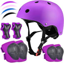 Kids Bike Helmet Set Adjustable for Children, Boys, Girls and Teenagers Aged 3-8 Years Includes Elbow, Knee, Wrist Guards Children's Helmet Protection Set for Bikes SkateboardsRollerskates by TinyTreasures Baby Boutique