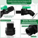 Plastics Rain Barrel Spigot Kit High Flow Valve Core Water Tank Faucet+PVC Bulkhead Fitting 1/2" NPT to 3/4" GHT Rain Barrel Spigot for Plastic Bucket Rainwater Drum Container Downspout Collector in by GreenHaven Gardens