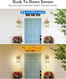 VIANIS Outdoor Porch Lights Wall Mount, Dusk to Dawn Exterior Light Fixture for House, 100% Anti-Rust Aluminum Waterproof Porch Light Outside Wall Lights, Gold Wall Sconce Lanterns for Garage by GreenHaven Gardens