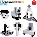 PicassoTiles 101pc Magnetic Puzzle Cube Set Black and White 1 Inch Construction Blocks STEM Educational Toy for Kids Age 3 Plus Sensory Learning Kit with Idea Book for Building and Creativity PMC101 by TinyTreasures Baby Boutique