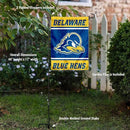 College Flags & Banners Co. Delaware Blue Hens Garden Flag with Stand Holder by GreenHaven Gardens