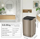 Full Automatic Washing Machine with LED Display, 17.7 lbs Portable Washer Drain Pump, 10 Programs & 8 Water Levels Selections, Ideal for RV, Camping, Apartment, Dorm, Gold by CozyNest Decor