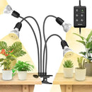 SANSI LED Grow Lights for Indoor Plants, Lifetime Free Bulb Replacement, 600W Full Spectrum 4-Gooseneck Clip Plant Grow Light, Plant Light with Timer 4/8/12 Hrs, High PPFD Growing Power Grow Lamp by GreenHaven Gardens