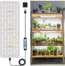 Grow Lights for Indoor Plants, Full Spectrum Under Shelf Plant Lights for Growing Small Plants, Light and Thin 138 LED Plant Grow Lamp Panel with 6/12/16H Timer, 3 Light Modes, 5 Dimmable by GreenHaven Gardens