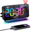 Projection Alarm Clock for Bedroom Ceiling,RGB Digital Clocks Radio with 10 Colors RGB Night Light,Loud Alarm Clock for Heavy Sleepers,USB C Charger Port,Snooze,12/24H,Auto Dimming by TinyTreasures Baby Boutique