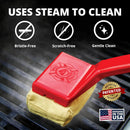 Grill Rescue BBQ Replaceable Scraper Cleaning Head, Bristle Free - Durable and Unique Scraper Tools for Cast Iron or Stainless-Steel Grates, Barbecue Cleaner (Non Scraper Brush) by GreenHaven Gardens