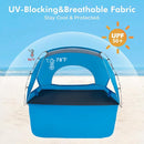 Beach Tent, Portable Sun Shelter for 2/3/4/6-8 Person with UPF 50+ UV Protection, Easy Setup Waterproof Beach Shade Canopy Cabana for Family Outdoor and Picnics, Fishing with Carrying Bag by TinyTreasures Baby Boutique