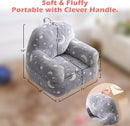Toddler Chair, Glow in The Dark Kids Sofa Bean Bag Chair for Kids Children Couch Toddler Mini Sofa Armrest for Children, Lightweight Children Sofa(Moon Grey) by TinyTreasures Baby Boutique