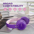 AILIHEN C8 Girls Headphones, On-Ear Headphones Wired with Microphone and Volume Control Foldable Corded Stereo 3.5mm Headset for Girls School Chromebook Laptop Computer PC Tablets Travel (Purple Pink) by TinyTreasures Baby Boutique