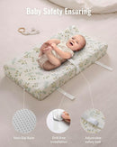 Blissful Diary Muslin Baby Changing Pad with Waterproof Lining Foam, Diaper Changing Table Pad with Cover for Dressers (Botanical Leaf, Rectangular) by TinyTreasures Baby Boutique