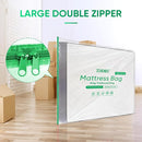 ZCHENBS® – Mattress Bags for Moving and Storage,Mattress Bag with Zippers,5 Mil Ultra-Thick Bed Bag,Waterproof,Anti-Tear,Heavy-Duty Mattress bag (Tansparent/Green, King/California King-(2 Pack)) by TinyTreasures Baby Boutique