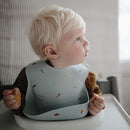 mushie Silicone Baby Bib | Adjustable Fit Waterproof Bibs (Retro Cars) by TinyTreasures Baby Boutique