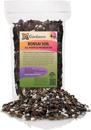 Premium Bonsai Soil All Purpose Fast Draining Mix - Pumice, Lava, Calcined Clay and Pine Bark Potting Pre Mixed Bonsai Plant Soil Mixture by GARDENERA - Made in USA - (4 Quart Bag) by GreenHaven Gardens