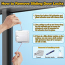 Sliding Door Lock 4 Pack, Child Safety Lock For Sliding Glass Doors, Easy To Install, Keeps Your Baby Out Of Danger, For Sliding Glass Doors, Sliding Windows, Sliding Closets, Etc (Grey) by TinyTreasures Baby Boutique