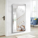 Silver Bathroom Mirror, 30x60 Inch Rectangular Deep Frame Mirror, Large Wall Mounted Bathroom Vanity Mirror Over Sink for Bedroom,Restroom, Living Room, Hangs Vertically or Horizontally by CozyNest Decor