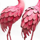 YOUKI Metal Yard Art Flamingo Decor Pink Flamingos for Yard Garden Statues Red Flamingo Yard Art Outdoor Sculptures for Outside Home Patio Lawn Ornaments Backyard Decor, Set of 2 by CozyNest Decor