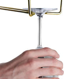 TrueCraftware- 24-Inch Wine Glass Rack Brass Finish Set of 2- Stemware Rack Wire Hanging Rack Under Cabinet Wine Glass Stemware Holder Glass Storage Hanger Organizer for Kitchen and Bar by CozyNest Decor