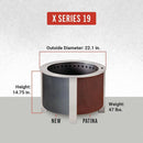 Breeo Smokeless Fire Pit (X Series 19, Corten Steel) | 22.1 inch Smokeless Fire Pit for Outside | 47 Pounds | Ideal for Families | Compatible with Wide Range of Breeo Accessories by GreenHaven Gardens