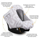 Metplus 2-in-1 Baby Car Seat Cover, Multi Use Cover for Baby Car Seat Canopy with Privacy Sun Shade, Protect Your Baby's Safety Seat with Style, Infant Carrier Covers for Boys & Girls by TinyTreasures Baby Boutique
