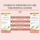 Organyc Hospital Postpartum Pads, 100% Certified Organic Cotton Inside and Out for Women, for First Days After Delivery, 12 Counts by TinyTreasures Baby Boutique