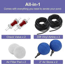 AquaMiracle All-in-One Pond Air Pump Koi Pond Aerator for Pond up to 2000 Gallons Pond Deicer Pond Aeration Kit with 2&4 Outlets Air Stones Airline Tubing Check Valves by GreenHaven Gardens