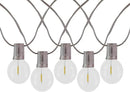 Novelty Lights 25 Feet G40 LED Patio String Lights with 25 Bulbs, Warm White, Weather Resistant and Shatterproof Replaceable Plastic Globe Bulbs, Brown Wire by GreenHaven Gardens