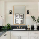 KSANA Black Gold Sconce, Modern Farmhouse Wall Sconces Lighting Fixture with Metal Shade for Bathroom, Kitchen, Bedroom and Stairway by CozyNest Decor