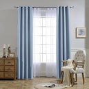 NICETOWN Blackout 72 inch Curtains for Kids Room, Grommet Room Darkening Thermal Insulated Solid Window Treatments Sound Reducing for Bedroom, 2 Panels, W37 x L72, Vintage Blue by TinyTreasures Baby Boutique