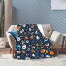 Baseball Football Basketball Sport Theme Throw Blanket 50x40 Inch Soft Fleece Blanket Men Women Gift for Kids Boys Girls for Party Couch Sofa Bed Deco Blankets by CozyNest Decor