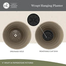 The HC Companies Wrapt Hanging Planters - Lightweight Plant Pot Hanger for Hanging Plants, Vegetables & Herbs - Outdoor & Indoor Hanging Basket for Plants (13" Green, Pack of 2) by GreenHaven Gardens