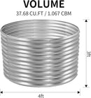 Land Guard 4×4×3ft Galvanized Raised Garden Bed Kit, Round Galvanized Planter Raised Garden Boxes Outdoor, Large Metal Raised Garden Beds for Vegetables, Silver by CozyNest Decor