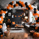 RUBFAC 129pcs Orange Balloons Different Sizes 18/12/10/5 Inches, Burnt Orange Fall Balloon Arch Kit Garland for Halloween Thanksgiving Party Baby Shower Birthday Decoration by TinyTreasures Baby Boutique