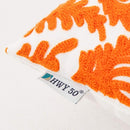 HWY 50 Orange Fall Decorative Throw Pillow Covers 18x18 Inch (1 Piece), Embroidered Cotton Farmhouse Cushion Cover Pillow Case for Sofa Couch Living Room Bed Bedroon, Floral Branches by CozyNest Decor