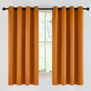 NICETOWN Room Darkening Orange Curtains 63 inches Long - Grommet Faux Silk Thermal Drapes Light Reducing Energy Saving Privacy Window Treatments for Bedroom, 2 Panels, W52 x L63 by TinyTreasures Baby Boutique