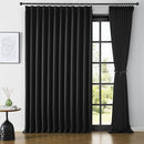 KEQIAOSUOCAI 80 Inch Wide Black Pinch Pleated Curtains 80 x 108, Thermal Insulated Noise Cancelling Living Room Office Drapes 108 Inches Long, Patio Sliding Glass Door Window Curtain 2 Panels by TinyTreasures Baby Boutique