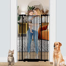 55.1 Inch Tall Baby Gate Auto Close Dog Gate Adjustable 29.92" - 43" Wide Pressure Mounted Walk Through Swing Pet Gate for Doorways (Black, 29.92" - 43") by TinyTreasures Baby Boutique