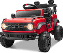 ENYOPRO 12V Kids Ride On Car with Remote Mode, Licensed Ford Bronco Raptor Electric Car for Toddlers, Battery Powered Ride On Toy Truck w/2 Speed, Working Headlights, Music Player, Radio (Red) by TinyTreasures Baby Boutique