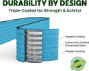 9-in-1 Galvanized Steel Raised Garden Bed // 8×2×1.5 ft Modular Planter for Gardening, Vegetables, Flowers // 18" Tall Metal Raised Garden Beds Outdoor (Teal) // Patented Design Planter Box by GreenHaven Gardens