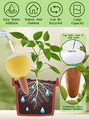4Pcs Plant Watering Globes, Kalolary Large Terracotta Automatic Watering Stake Devices with Wooden Stopper for Pots, Planters, Indoor, Outdoor by GreenHaven Gardens