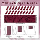Burgundy 20 Pack Cheesecloth Table Runner 10FT Rustic Gauze Cheese Cloth Table Runner for Wedding Bridal Baby Shower Table Decor 20 x 120 Inch Long Boho Fabric Sheer Birthday Party Table Decorations by CozyNest Decor