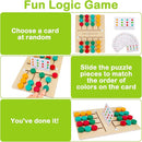 AugToy Montessori Color Matching Learning Toys Sliding Puzzle for Kids 3 4 5 6 7 Years Old Preschool Logic Game Brain Teasers Boys Girls 2 Players Educational Wooden Toddler Travel Toys Gifts by TinyTreasures Baby Boutique